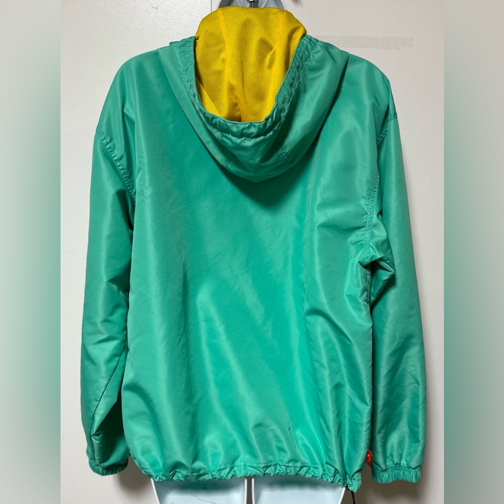 Dutch Bros 1/4 Zip Pullover Anorak Unisex Windbreaker Minty Green/yellow - Picture 3 of 9